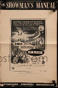 1a936 THIS ISLAND EARTH pressbook '55 they challenged the unearthly furies of a planet gone mad!