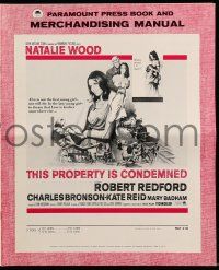1a937 THIS PROPERTY IS CONDEMNED pressbook '66 sexy Natalie Wood & Robert Redford, Sydney Pollack