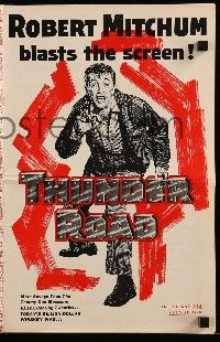 1a946 THUNDER ROAD pressbook '58 great artwork of moonshiner Robert Mitchum!