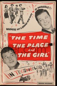 1a949 TIME, THE PLACE & THE GIRL pressbook '46 Dennis Morgan & Jack Carson in Warner musical marvel
