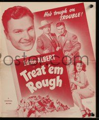 1a958 TREAT 'EM ROUGH pressbook '42 Eddie Albert is tough on trouble, Peggy Moran, boxing!
