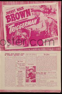 1a959 TRIGGERMAN pressbook '48 cowboy Johnny Mack Brown, Raymond Hatton, great western images!