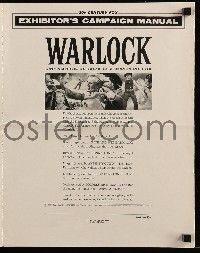 1a969 WARLOCK pressbook '59 Dorothy Malone, Henry Fonda, Anthony Quinn & Richard Widmark!