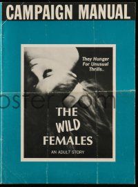 1a985 WILD FEMALES pressbook '68 Amber Arnett, Buck Bucky, birds of a feather flocking together!