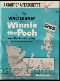 1a990 WINNIE THE POOH & THE BLUSTERY DAY pressbook '69 A.A. Milne, Tigger, Piglet, Eeyore!