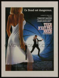 1a179 LIVING DAYLIGHTS French trade ad '87 Tim Dalton as James Bond & sexy Maryam d'Abo!