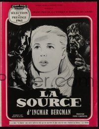 1a211 VIRGIN SPRING French trade ad '60 Ingmar Bergman's Jungfrukallan, Max von Sydow, Valberg