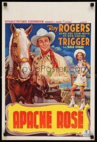 1b060 APACHE ROSE Belgian '47 Roy Rogers & Trigger, Dale Evans in singing western!