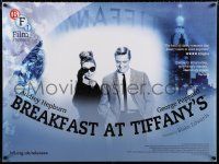 1b101 BREAKFAST AT TIFFANY'S British quad R13 sexy Audrey Hepburn w/ sunglasses & George Peppard!