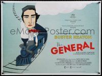 1b110 GENERAL British quad R14 great different art of wacky Buster Keaton on train!