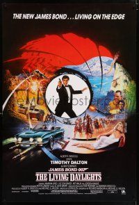 1b092 LIVING DAYLIGHTS English 1sh '87 Timothy Dalton as James Bond, art montage by Brian Bysouth!