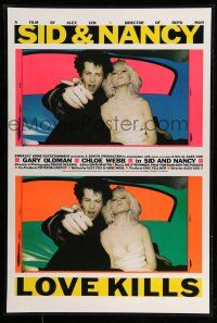 1b093 SID & NANCY English 1sh '86 Gary Oldman & Webb, punk rock classic directed by Alex Cox!