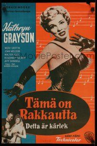 1b207 SO THIS IS LOVE Finnish '54 cool art of sexy Kathryn Grayson as opera star Grace Moore!