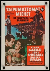 1b215 TALL MEN Finnish '55 great images of Clark Gable, sexy Jane Russell smiling & Robert Ryan!