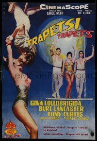 1b216 TRAPEZE Finnish '56 different circus images of Burt Lancaster, Gina Lollobrigida & Curtis!