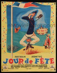 1b053 JOUR DE FETE French 23x30 '48 Jacques Tati's The Big Day, French postman comedy!