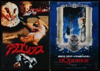 1b524 DELIRIA Japanese 14x20 press sheet '87 murder victim and art/images of wicked owl!