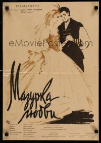 1b363 MAZURKA DER LIEBE Russian 15x22 '58 Bert Fortell, Albert Garbe, Korf art of bride & groom!