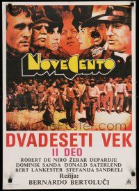 1b401 1900 Yugoslavian 20x28 '77 directed by Bernardo Bertolucci, Robert De Niro, different images