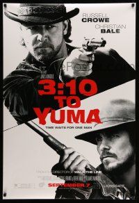 1c016 3:10 TO YUMA teaser DS 1sh '07 cowboys Russell Crowe & Christian Bale, cool design!