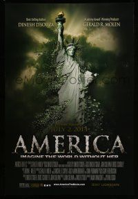 1c042 AMERICA: IMAGINE THE WORLD WITHOUT HER advance DS 1sh '14 Statue of Liberty crumbling!