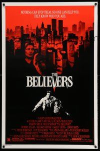 1c096 BELIEVERS 1sh '87 Martin Sheen, Robert Loggia, nothing can stop them, cool image of skyline!
