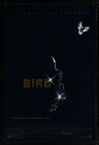 1c105 BIRD 1sh '88 directed by Clint Eastwood, biography of jazz legend Charlie Parker!