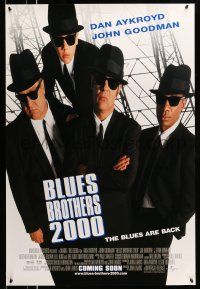 1c123 BLUES BROTHERS 2000 advance DS 1sh '98 Dan Aykroyd, John Goodman, John Landis directed!