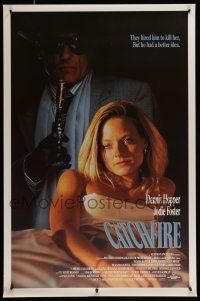 1c146 CATCHFIRE 1sh '90 Dennis Hopper, Jodie Foster, they hired him to kill her!
