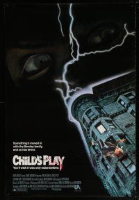 1c156 CHILD'S PLAY 1sh '88 when Freddy has nightmares he dreams of Chucky!