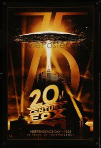 1c006 20TH CENTURY FOX 75TH ANNIVERSARY 27x40 commercial poster '10 image from Independence Day!
