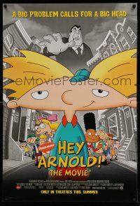 1c339 HEY ARNOLD advance 1sh '02 cool image of Nickelodeon cartoon characters!