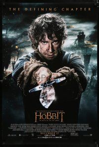 1c344 HOBBIT: THE BATTLE OF THE FIVE ARMIES advance DS 1sh '14 Martin Freeman as Bilbo Baggins!