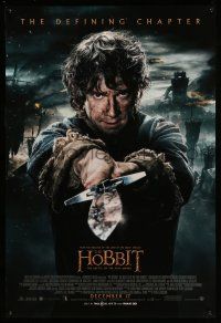 1c345 HOBBIT: THE BATTLE OF THE FIVE ARMIES int'l advance DS 1sh '14 Freeman as Bilbo Baggins!
