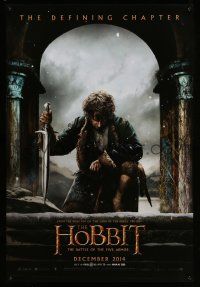 1c346 HOBBIT: THE BATTLE OF THE FIVE ARMIES teaser DS 1sh '14 Martin Freeman as Bilbo Baggins!