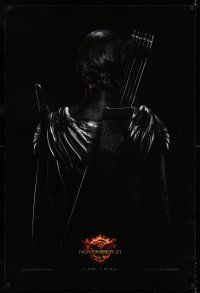 1c368 HUNGER GAMES: MOCKINGJAY - PART 1 teaser DS 1sh '14 Katniss w/ her back turned w/bow & quiver
