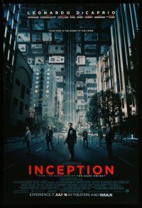 1c383 INCEPTION advance DS 1sh '10 Christopher Nolan, Leonardo DiCaprio, Gordon-Levitt!