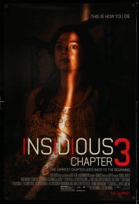 1c394 INSIDIOUS: CHAPTER 3 advance DS 1sh '15 Dermott Mulroney, image of terrified Stefanie Scott!