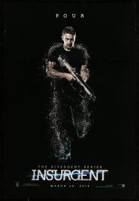 1c397 INSURGENT teaser DS 1sh '15 The Divergent Series, cool image of Theo James as Four!