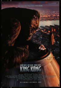 1c445 KING KONG int'l advance DS 1sh '05 Naomi Watts & ape on rooftop of Empire State Building!