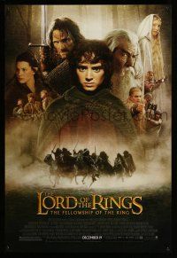 1c489 LORD OF THE RINGS: THE FELLOWSHIP OF THE RING advance 1sh '01 Tolkien, montage of top cast!
