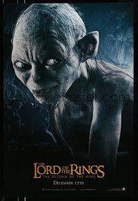 1c493 LORD OF THE RINGS: THE RETURN OF THE KING teaser DS 1sh '03 CGI Andy Serkis as Gollum!