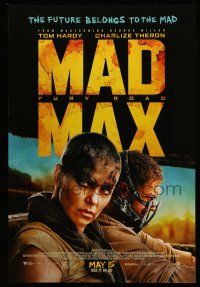 1c505 MAD MAX: FURY ROAD advance DS 1sh '15 great cast image of Tom Hardy, Charlize Theron!