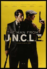 1c513 MAN FROM U.N.C.L.E. teaser DS 1sh '15 Guy Ritchie, Henry Cavill and Armie Hammer!