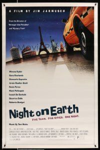 1c571 NIGHT ON EARTH 1sh '92 directed by Jim Jarmusch, Winona Ryder, Gena Rowlands