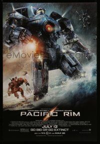1c581 PACIFIC RIM July advance DS 1sh '13 Guillermo del Toro directed sci-fi, CGI image, Hunnam!