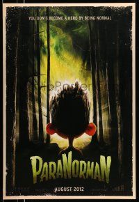 1c586 PARANORMAN August advance DS 1sh '12 you don't become a hero by being normal!