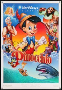 1c597 PINOCCHIO DS 1sh R92 Disney classic fantasy cartoon about a wooden boy who wants to be real!