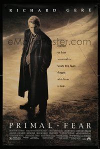 1c614 PRIMAL FEAR 1sh '96 Richard Gere, Edward Norton, Laura Linney, multiple personality!