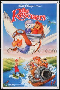 1c637 RESCUERS 1sh R89 Disney mouse mystery adventure cartoon from depths of Devil's Bayou!